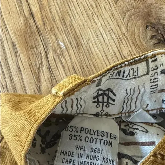 80s E.P.D COTLER Mustard Brown Pleated Pants Size 10R - Picture 8 of 9